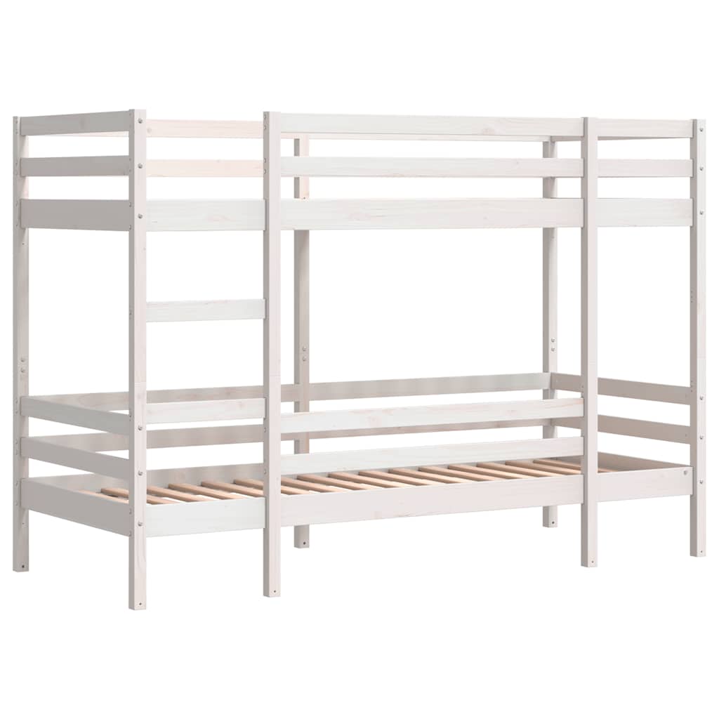 Lit superposé sans matelas blanc 75x190 cm bois de pin massif - XIOS