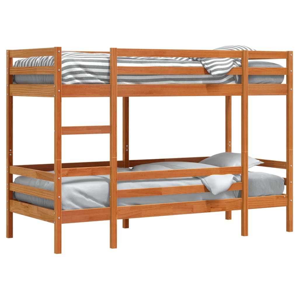 Lit superposé sans matelas cire marron 75x190 cm pin massif - XIOS