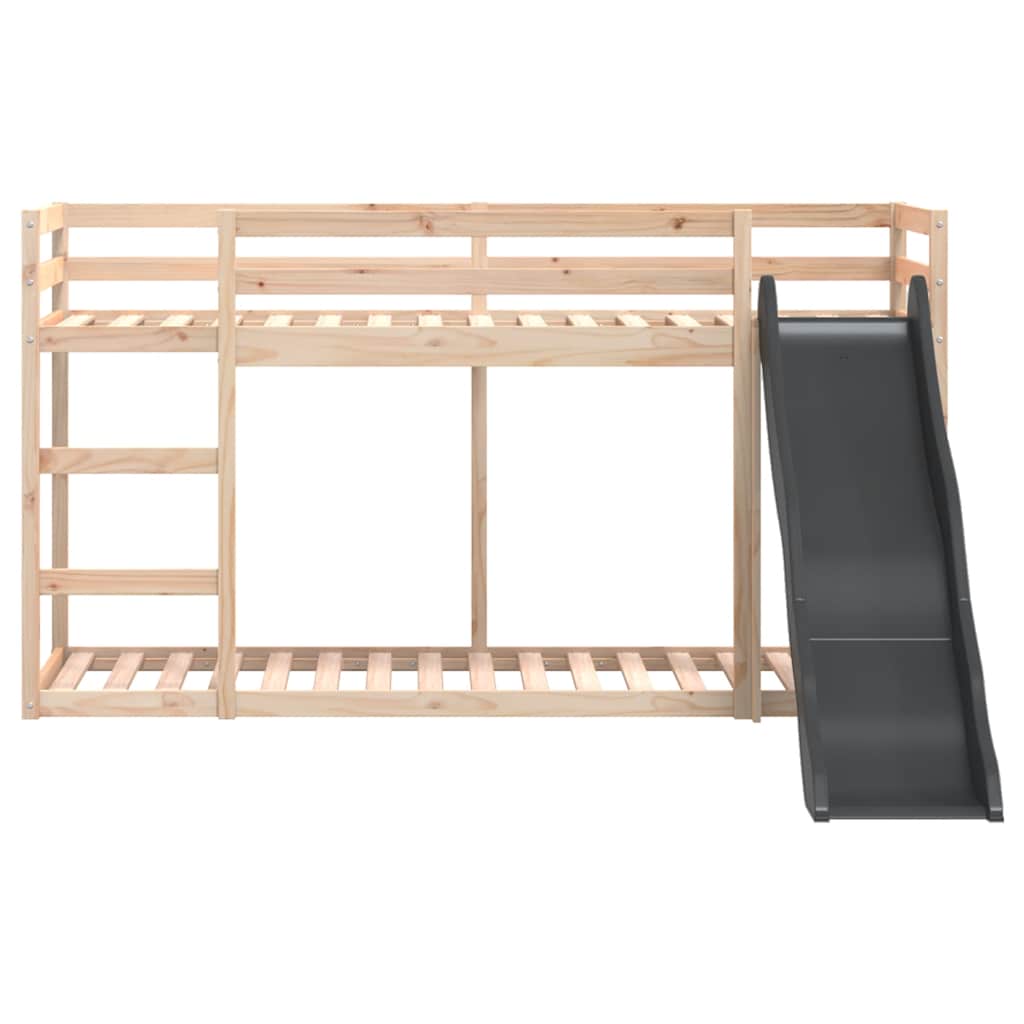 Lit superposé avec toboggan et échelle sans matelas 90x190 cm - XIOS