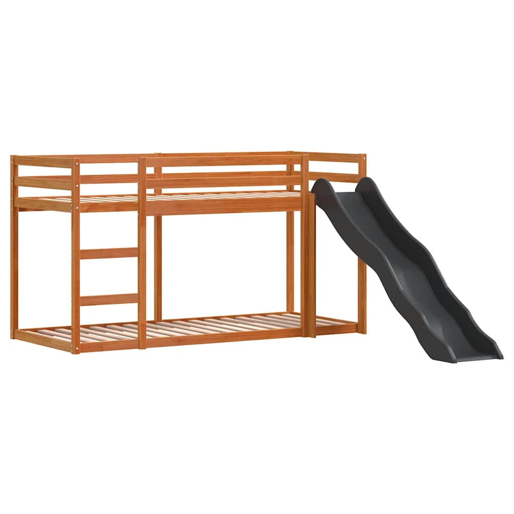 Lit superposé avec toboggan et échelle sans matelas 75x190 cm - XIOS