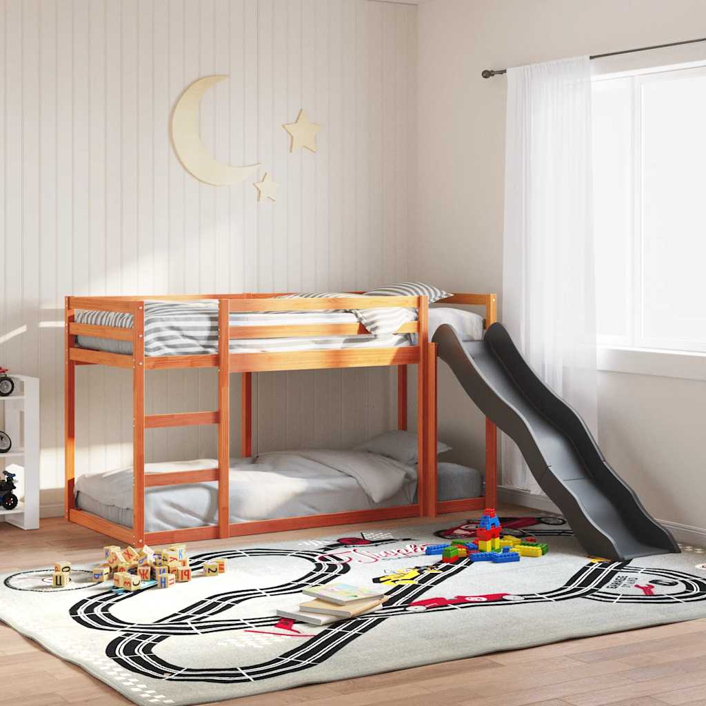 Lit superposé avec toboggan et échelle sans matelas 75x190 cm - XIOS