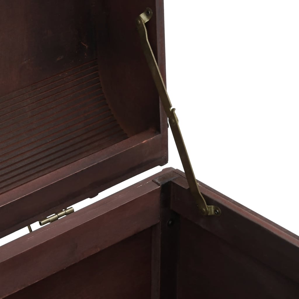 Coffre à trésors avec loquets marron foncé contreplaqué - XIOS