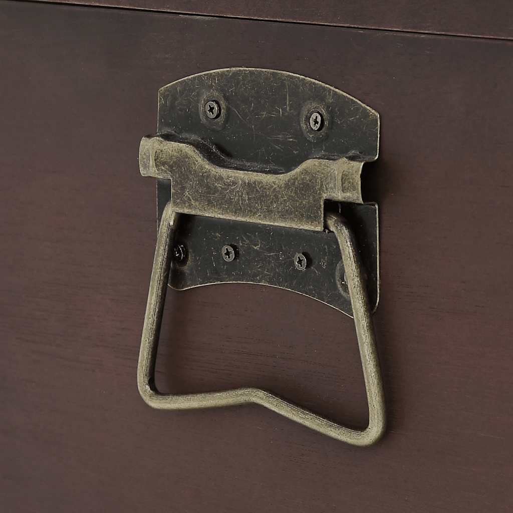 Coffre à trésors avec loquets marron foncé contreplaqué - XIOS