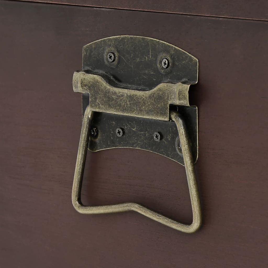 Coffre à trésors avec loquets marron foncé contreplaqué - XIOS