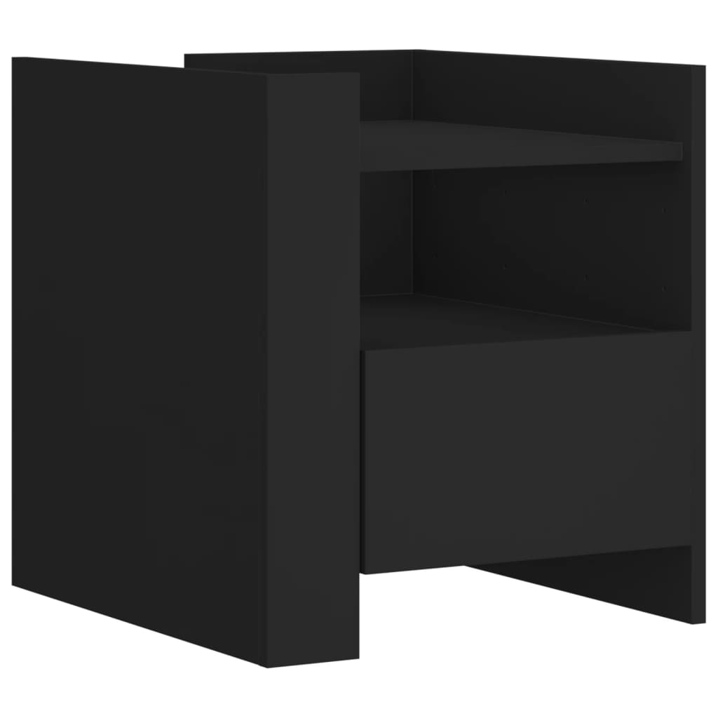 Table de chevet noir 45x50x50 cm bois d’ingénierie - XIOS