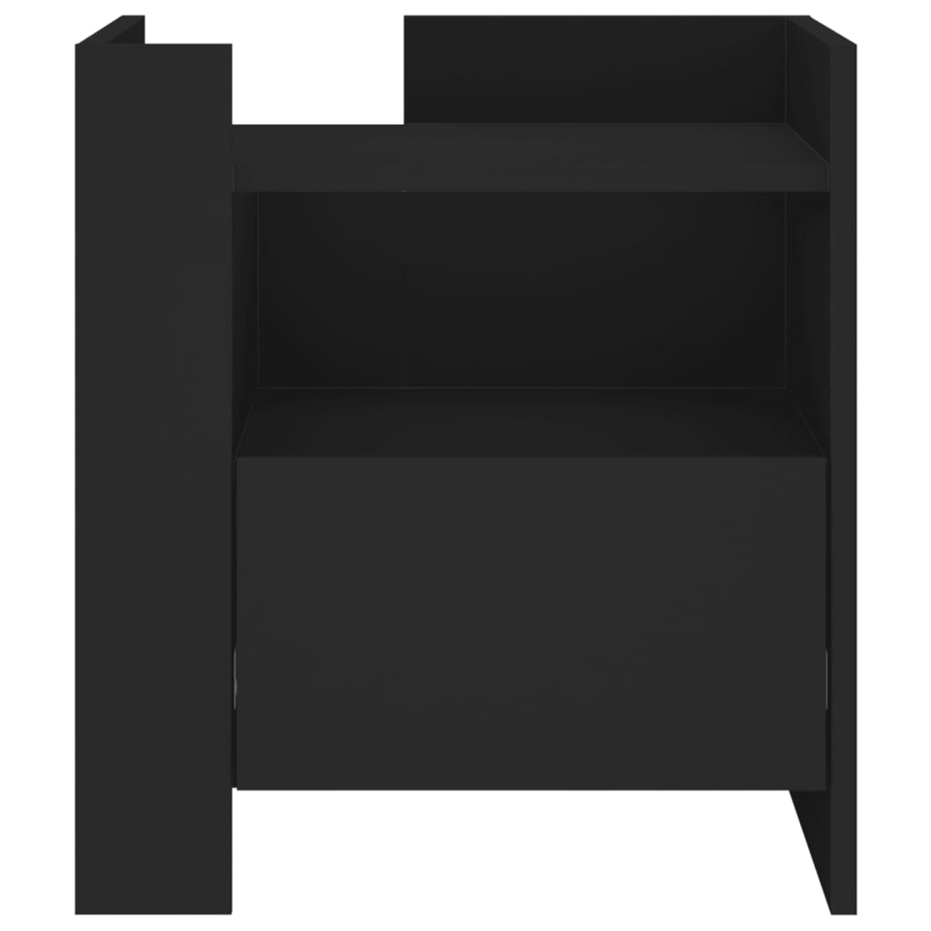 Table de chevet noir 45x50x50 cm bois d’ingénierie - XIOS