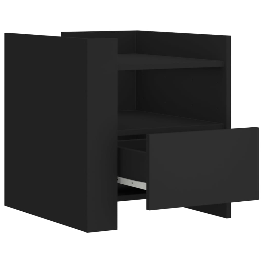 Table de chevet noir 45x50x50 cm bois d’ingénierie - XIOS
