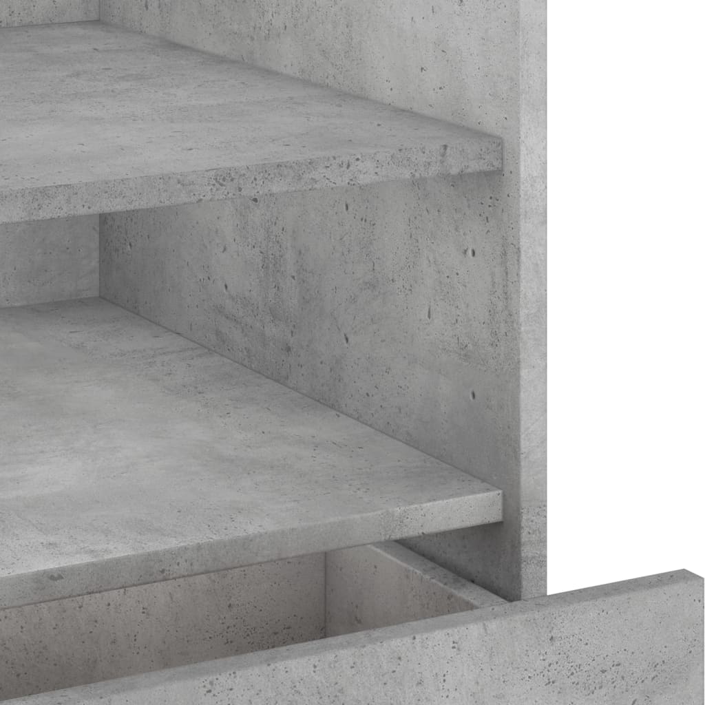 Table de chevet gris béton 45x50x50 cm bois d’ingénierie - XIOS