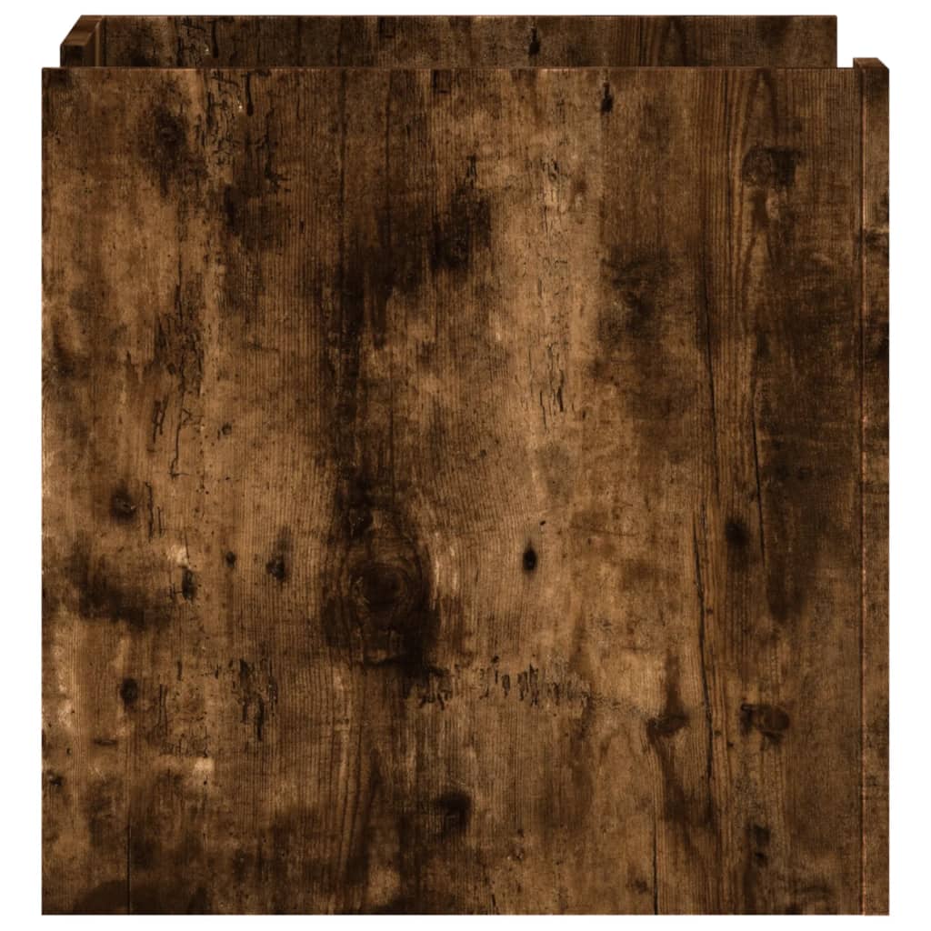 Table de chevet chêne fumé 45x50x50 cm bois d'ingénierie - XIOS