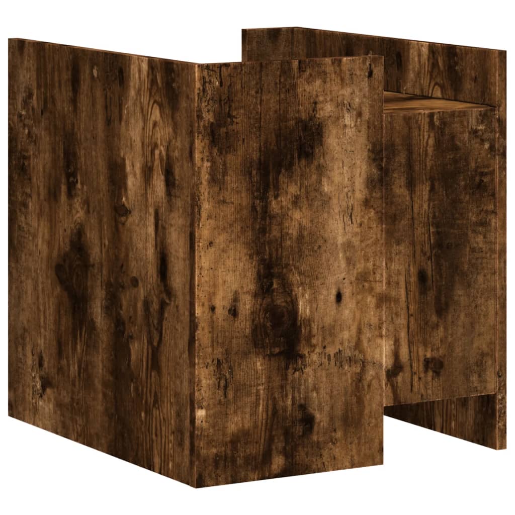 Table de chevet chêne fumé 45x50x50 cm bois d'ingénierie - XIOS