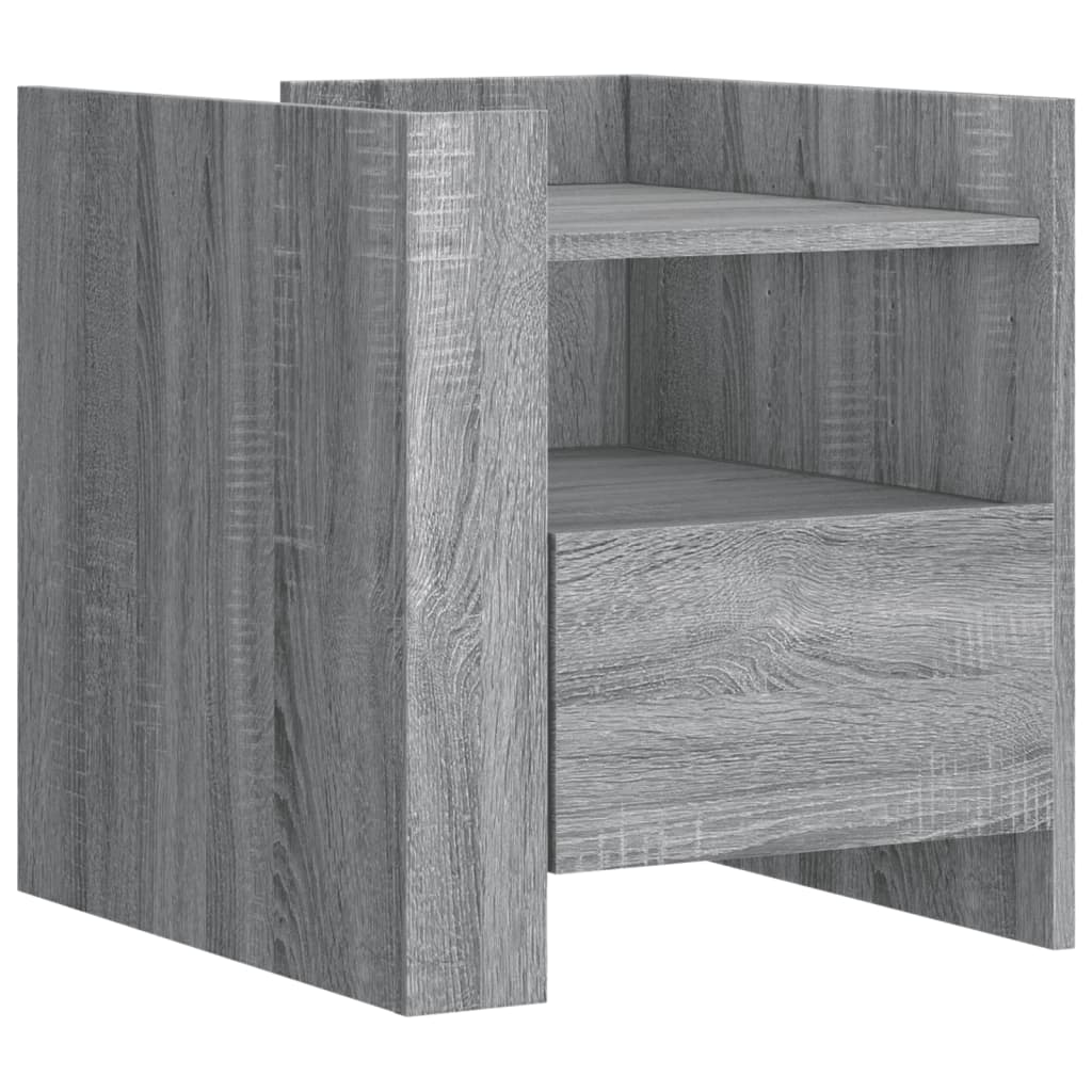 Table de chevet sonoma gris 45x50x50 cm bois d'ingénierie - XIOS