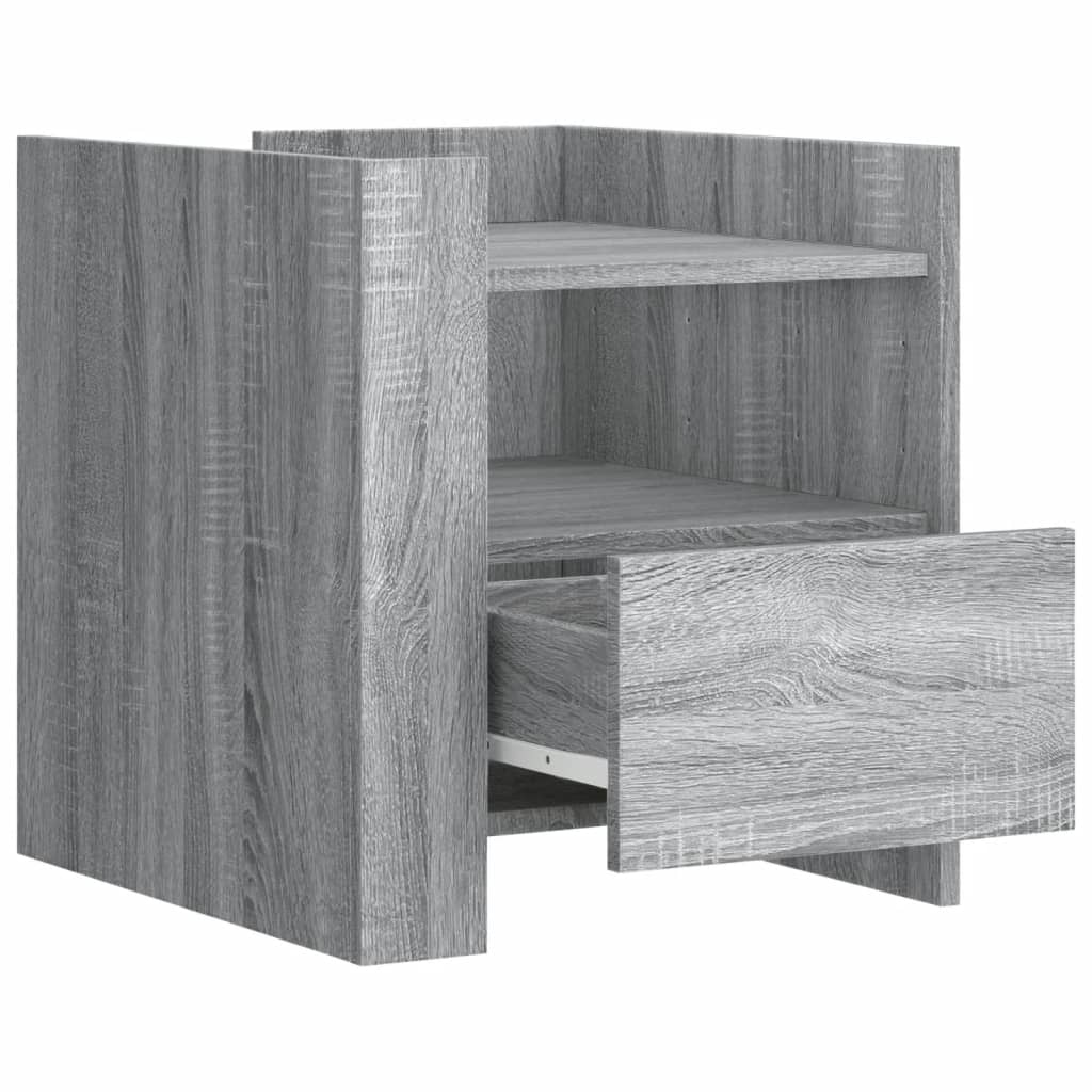 Table de chevet sonoma gris 45x50x50 cm bois d'ingénierie - XIOS