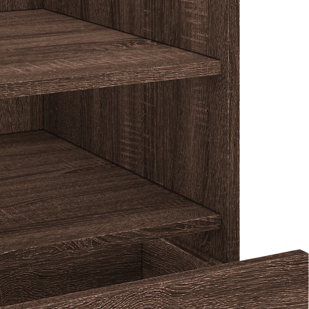 Table de chevet chêne marron 45x50x50 cm bois d’ingénierie - XIOS