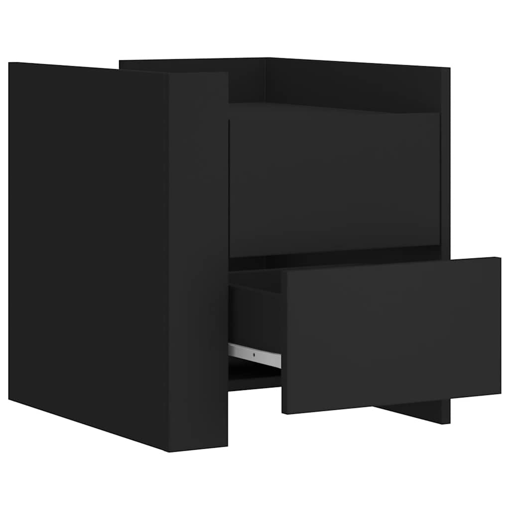 Table de chevet noir 45x50x50 cm bois d’ingénierie - XIOS