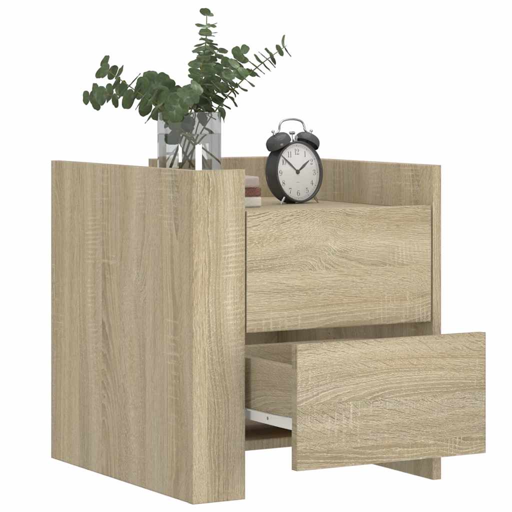 Table de chevet chêne sonoma 45x50x50 cm bois d’ingénierie - XIOS