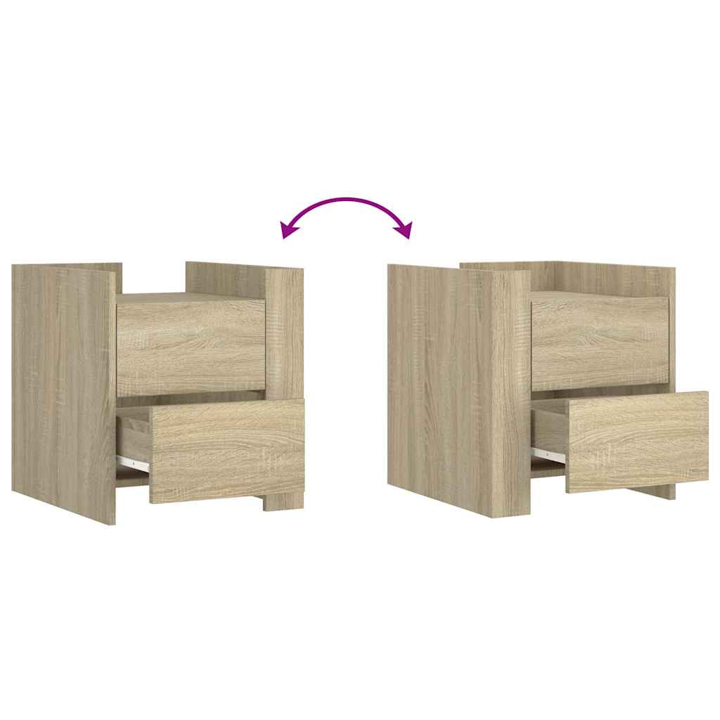Table de chevet chêne sonoma 45x50x50 cm bois d’ingénierie - XIOS