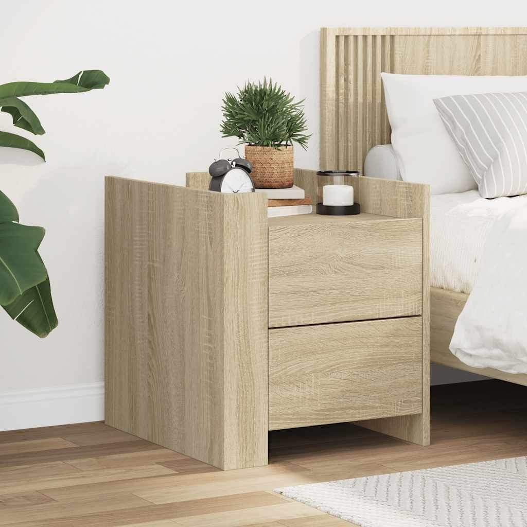 Table de chevet chêne sonoma 45x50x50 cm bois d’ingénierie - XIOS