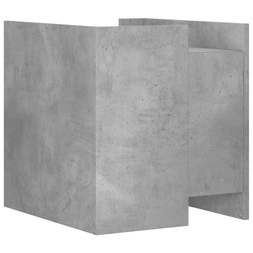 Table de chevet gris béton 45x50x50 cm bois d'ingénierie - XIOS