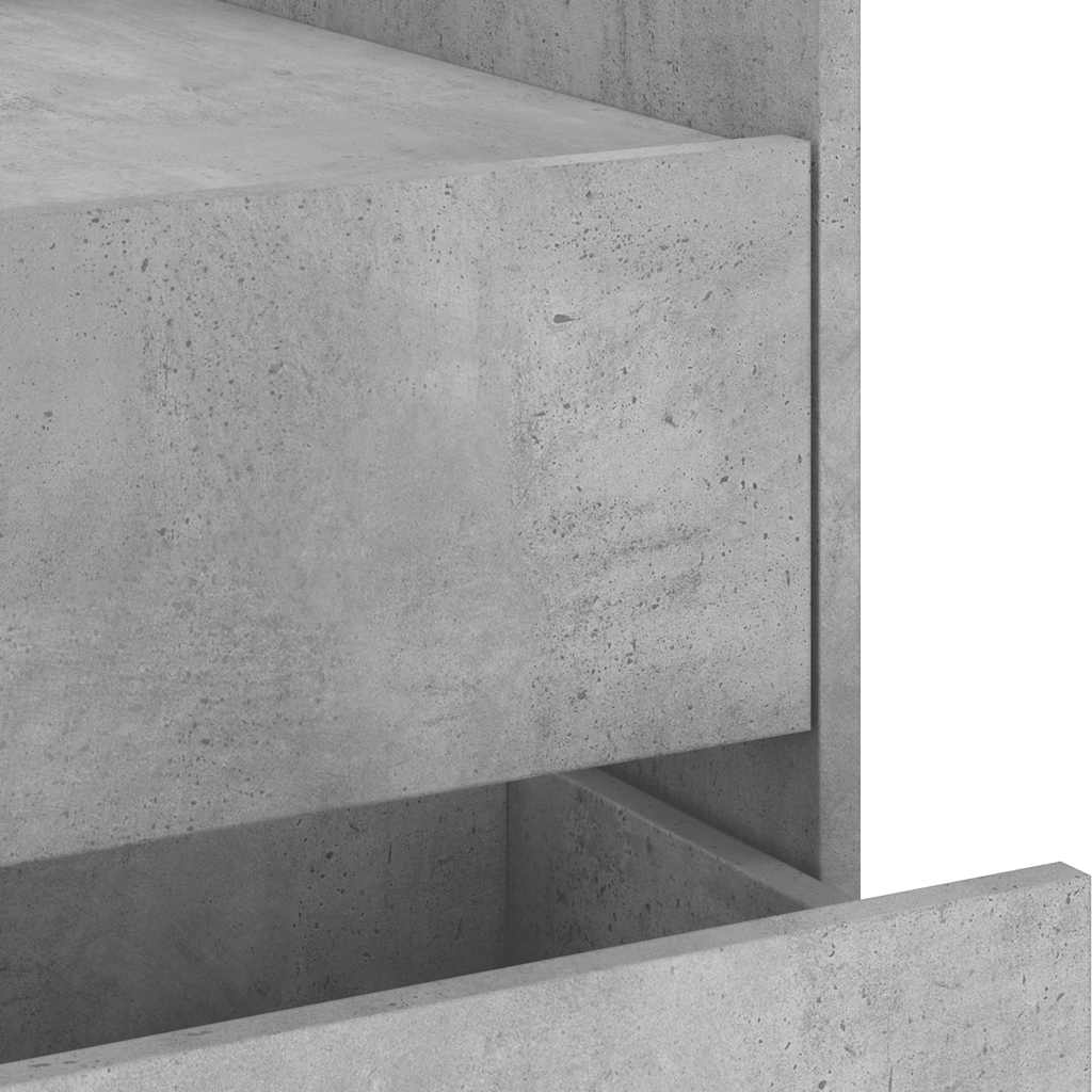Table de chevet gris béton 45x50x50 cm bois d'ingénierie - XIOS