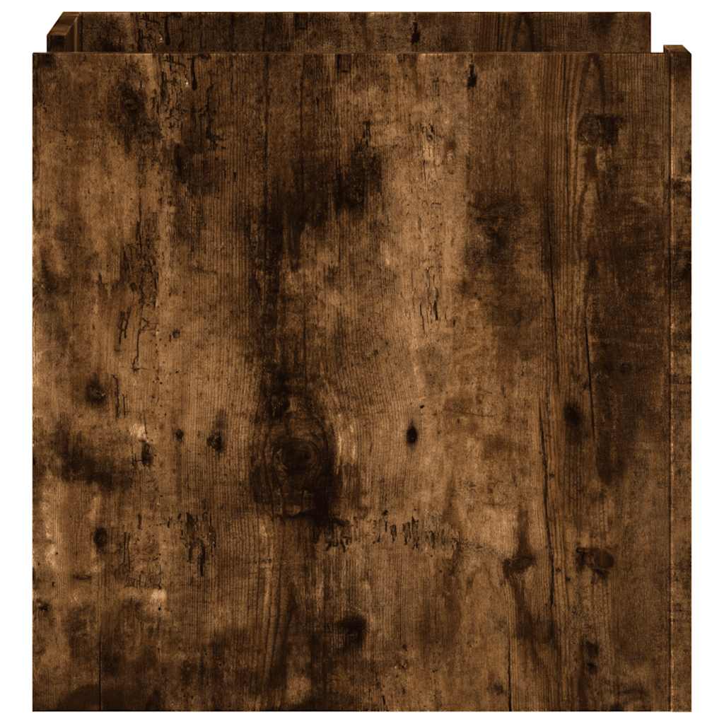 Table de chevet chêne fumé 45x50x50 cm bois d'ingénierie - XIOS