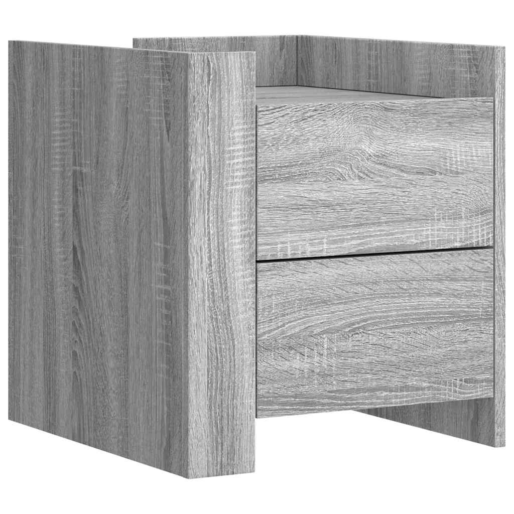 Table de chevet sonoma gris 45x50x50 cm bois d'ingénierie - XIOS