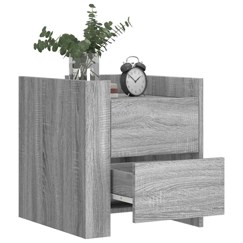Table de chevet sonoma gris 45x50x50 cm bois d'ingénierie - XIOS