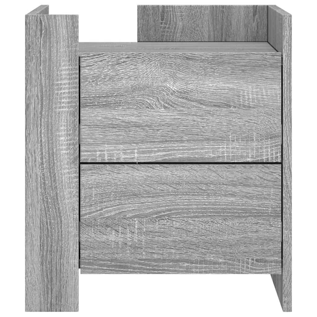 Table de chevet sonoma gris 45x50x50 cm bois d'ingénierie - XIOS