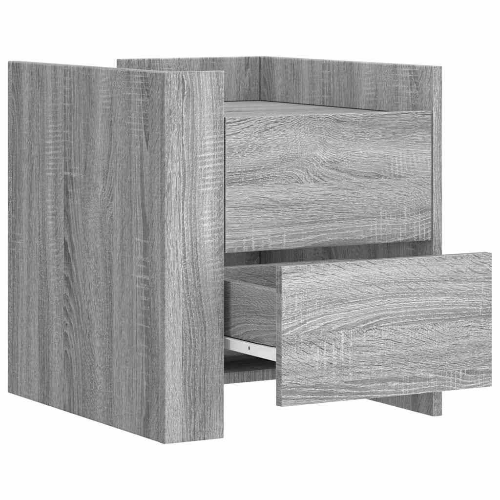 Table de chevet sonoma gris 45x50x50 cm bois d'ingénierie - XIOS