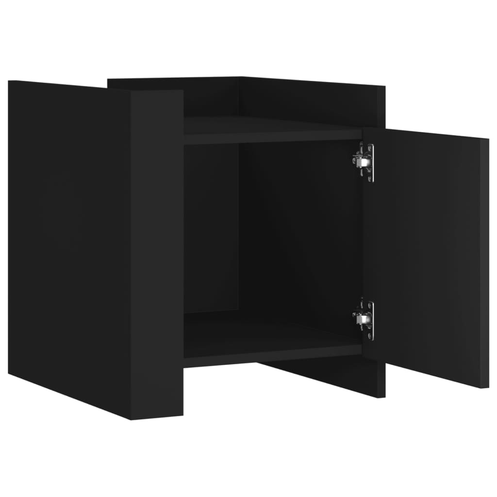 Table de chevet noir 45x50x50 cm bois d’ingénierie - XIOS