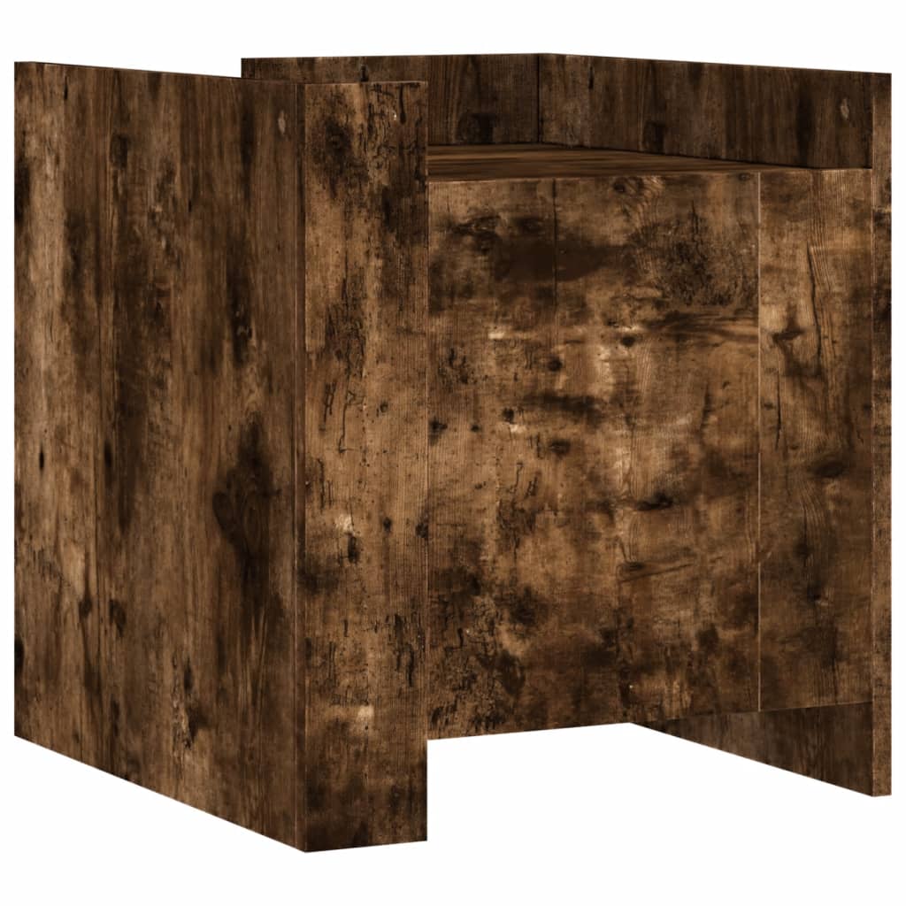Table de chevet chêne fumé 45x50x50 cm bois d'ingénierie - XIOS