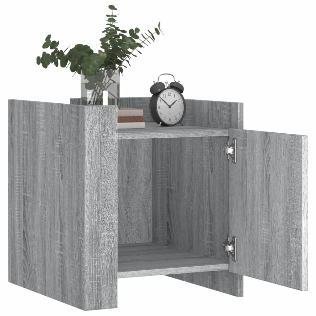 Table de chevet sonoma gris 45x50x50 cm bois d'ingénierie - XIOS