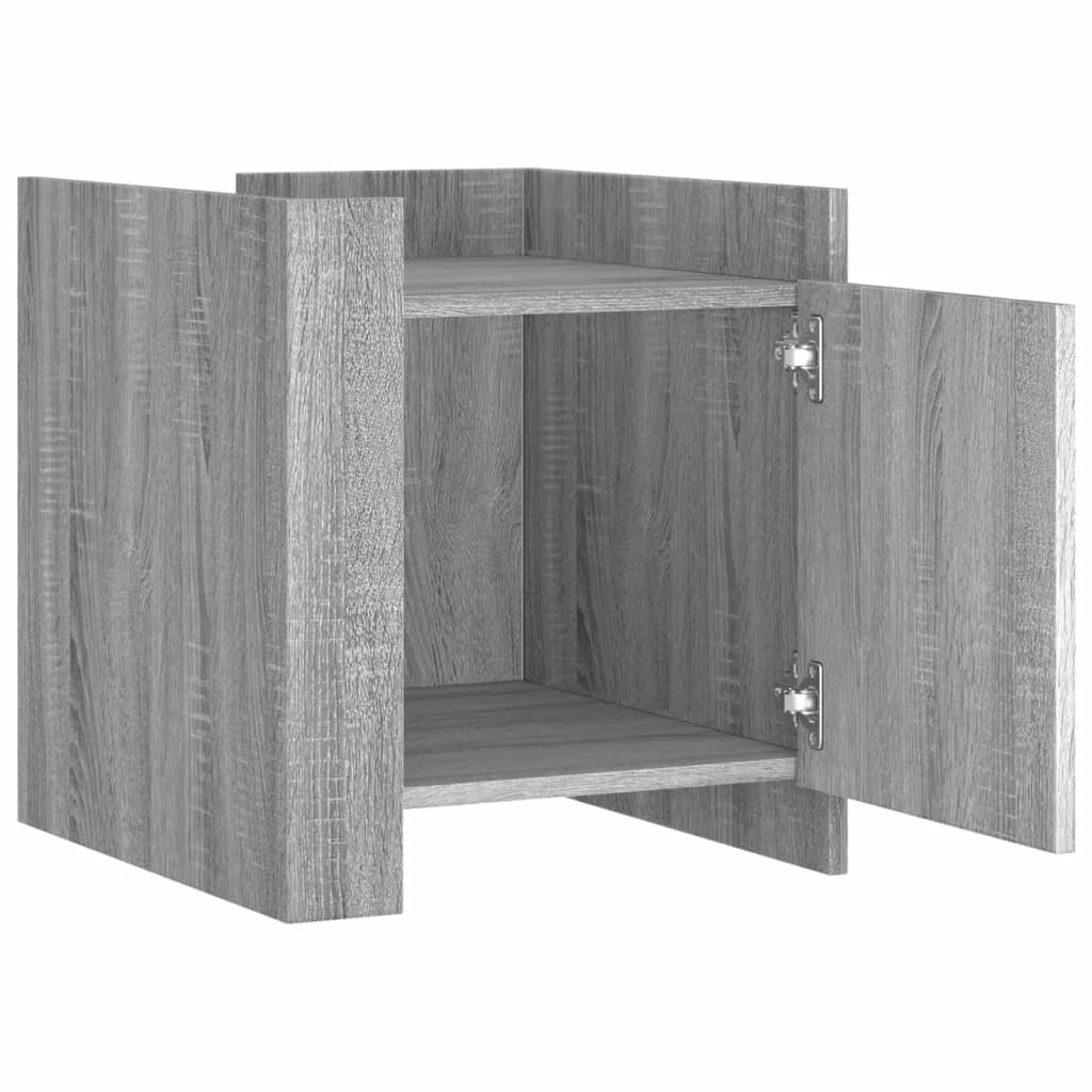 Table de chevet sonoma gris 45x50x50 cm bois d'ingénierie - XIOS