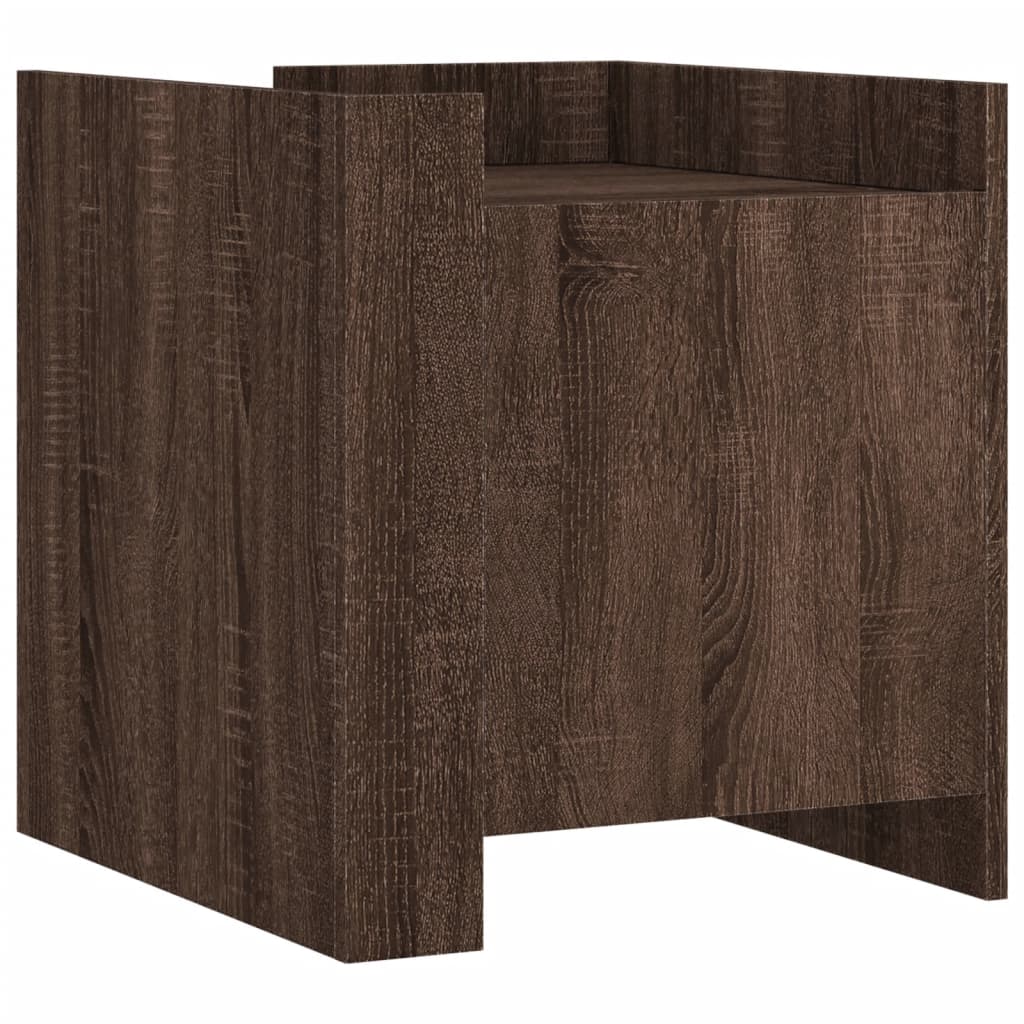Table de chevet chêne marron 45x50x50 cm bois d’ingénierie - XIOS