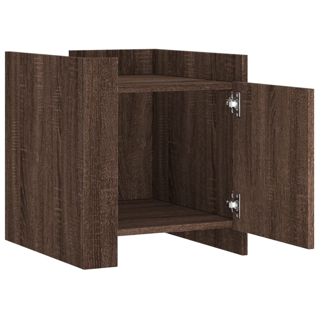 Table de chevet chêne marron 45x50x50 cm bois d’ingénierie - XIOS