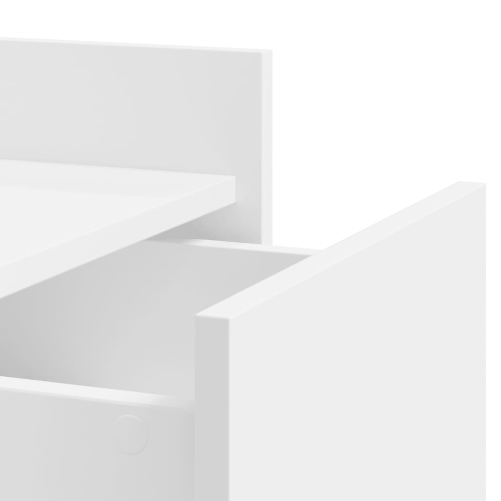 Table de chevet blanc 45x50x65 cm bois d'ingénierie - XIOS