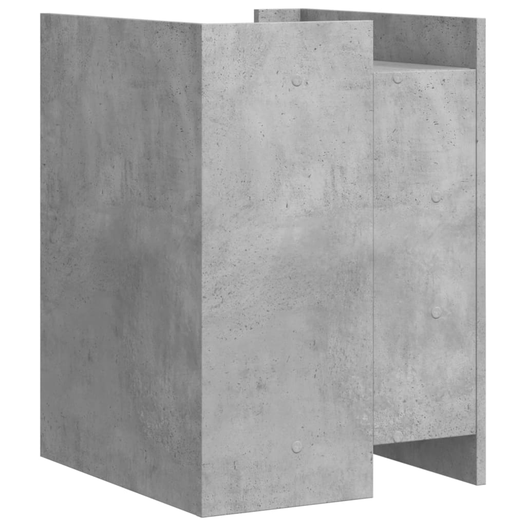 Table de chevet gris béton 45x50x65 cm bois d'ingénierie - XIOS