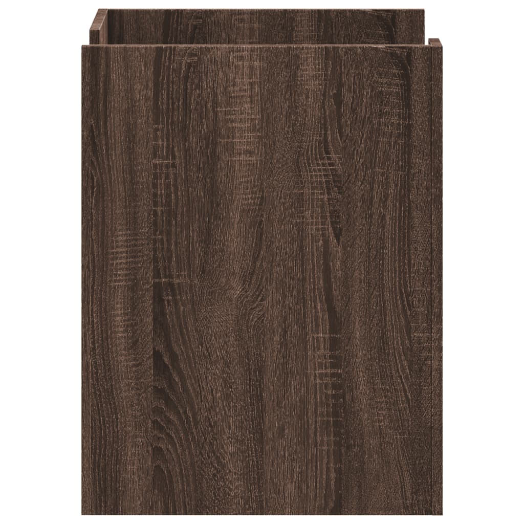 Table de chevet chêne marron 45x50x65 cm bois d'ingénierie - XIOS