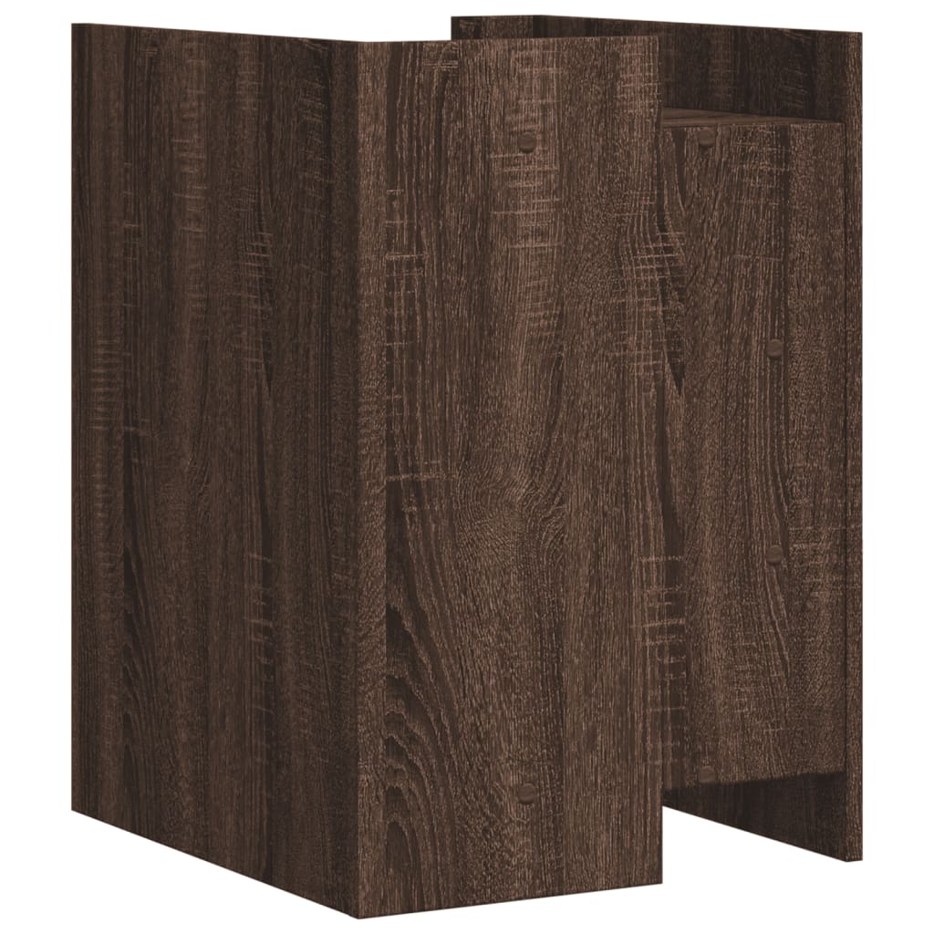 Table de chevet chêne marron 45x50x65 cm bois d'ingénierie - XIOS