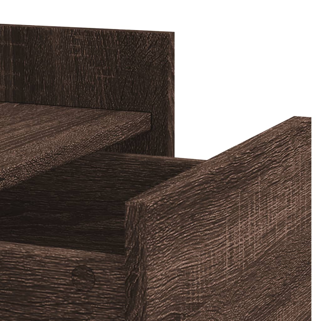 Table de chevet chêne marron 45x50x65 cm bois d'ingénierie - XIOS