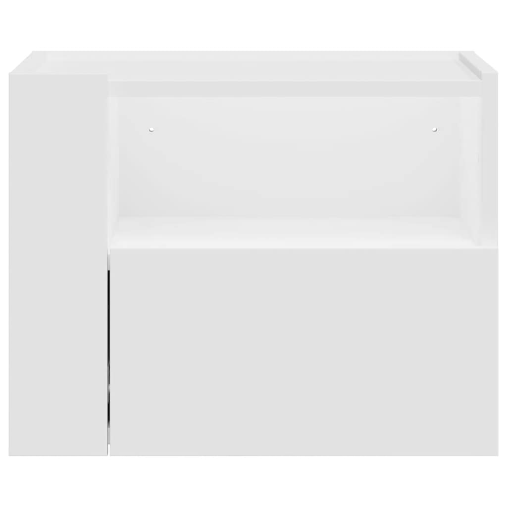 Tables de chevet murales 2 pcs blanc 45x30x35 cm