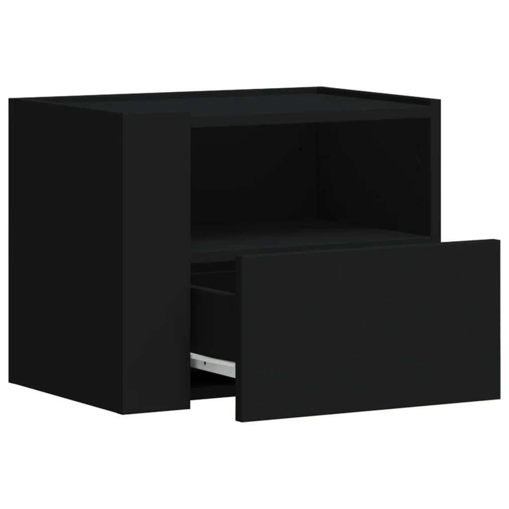 Tables de chevet murales 2 pcs noir 45x30x35 cm - XIOS
