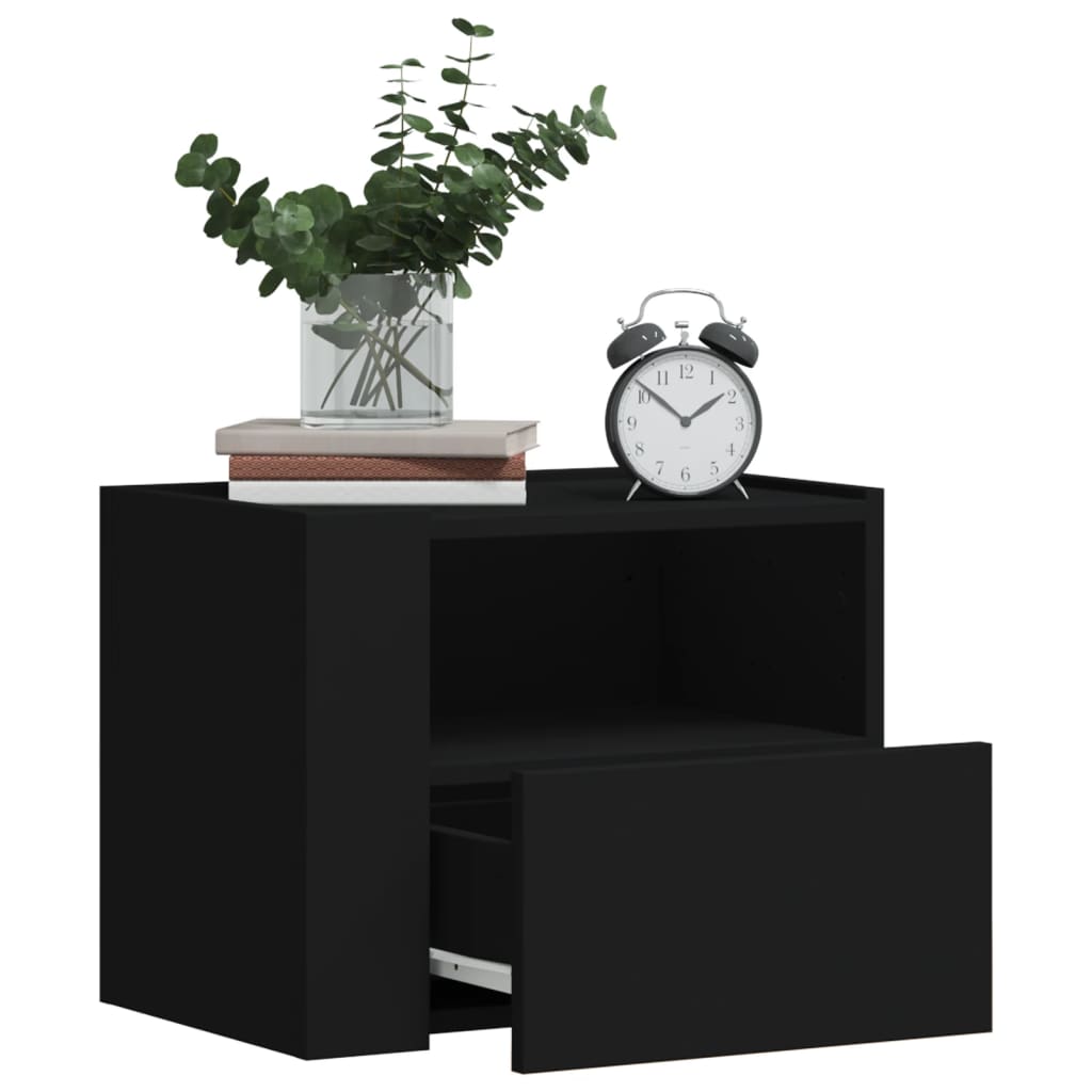 Tables de chevet murales 2 pcs noir 45x30x35 cm - XIOS