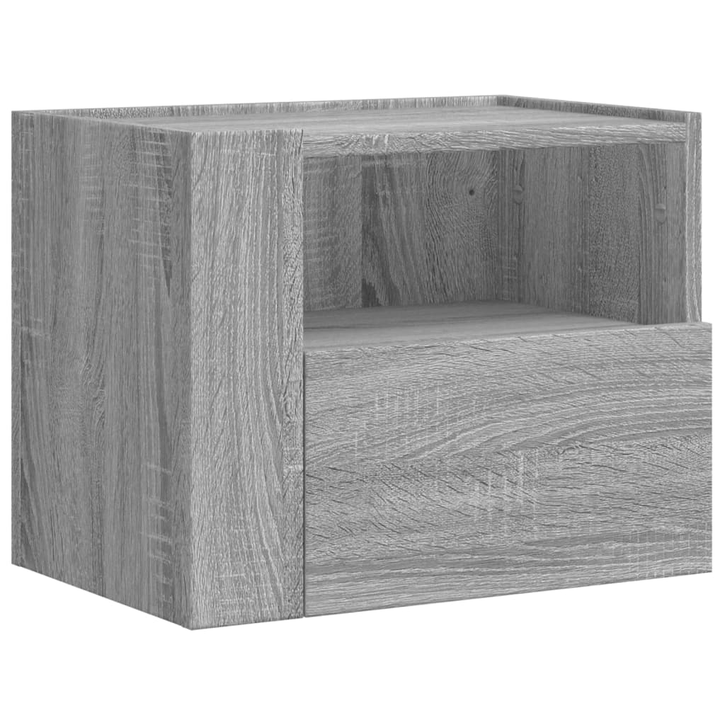 Tables de chevet murales 2 pcs sonoma gris 45x30x35 cm - XIOS