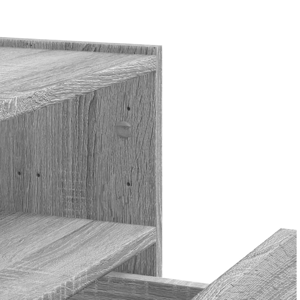 Tables de chevet murales 2 pcs sonoma gris 45x30x35 cm - XIOS