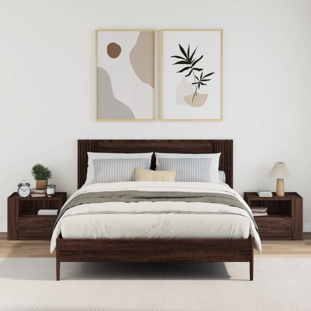 Tables de chevet murales 2 pcs chêne marron 45x30x35 cm - XIOS