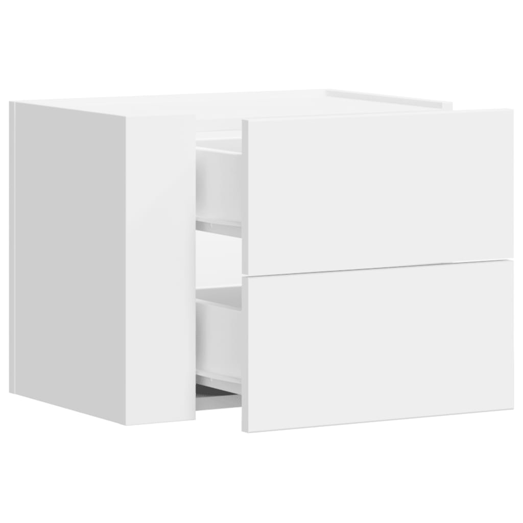 Table de chevet murale blanc 45x30x35 cm - XIOS