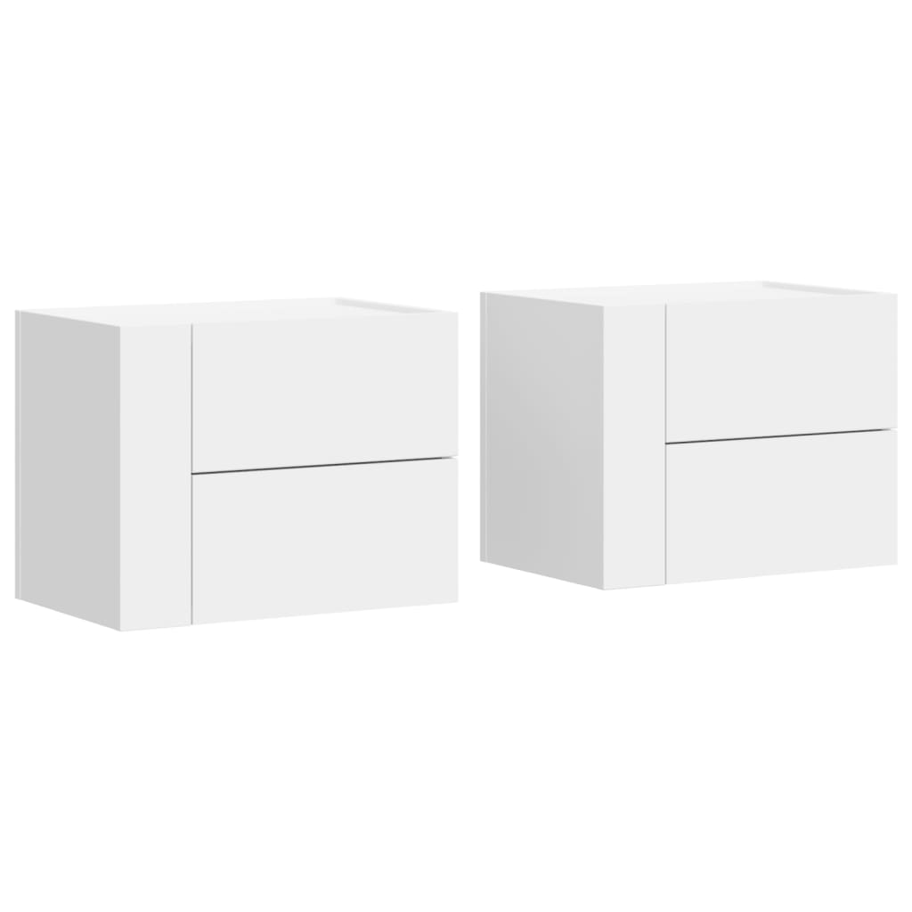 Tables de chevet murales 2 pcs blanc 45x30x35 cm - XIOS