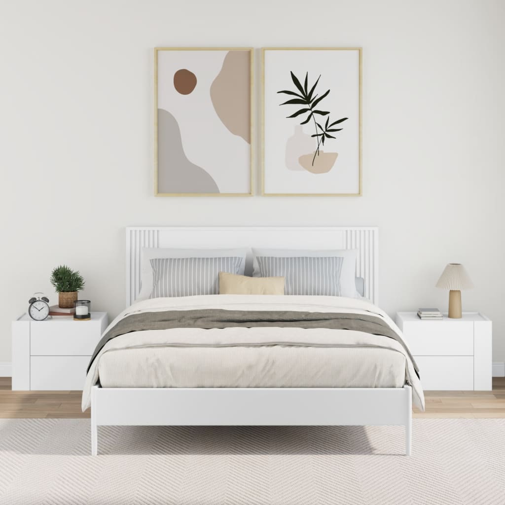 Tables de chevet murales 2 pcs blanc 45x30x35 cm - XIOS