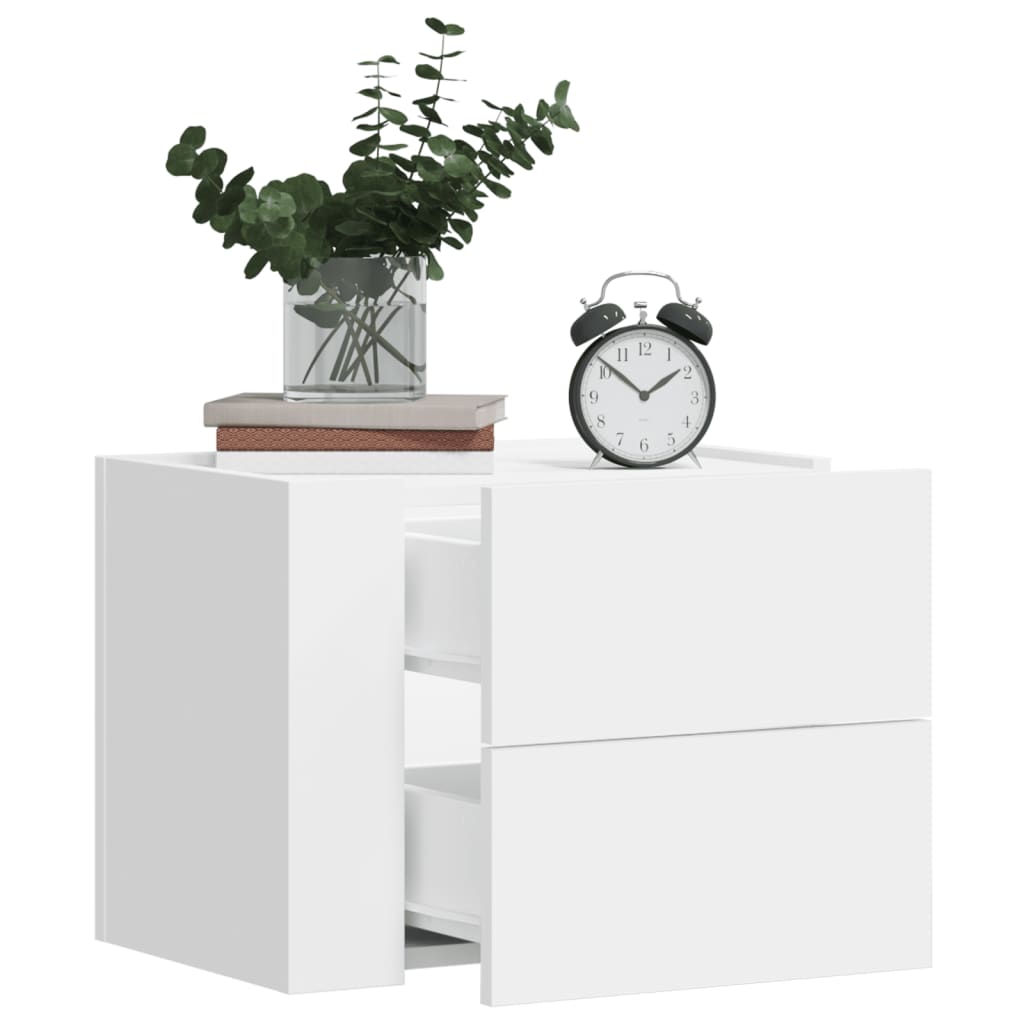 Tables de chevet murales 2 pcs blanc 45x30x35 cm - XIOS