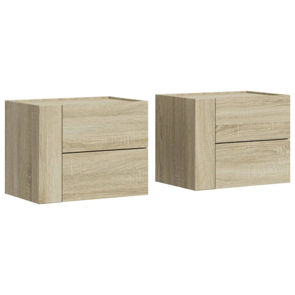 Tables de chevet murales 2 pcs chêne sonoma 45x30x35 cm - XIOS